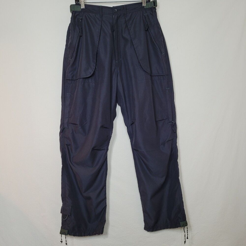 Y2K Wearfirst Mens Cargo Pants Tag 33x32 (Fit 32x31) Blue Baggy Joggers Hiking